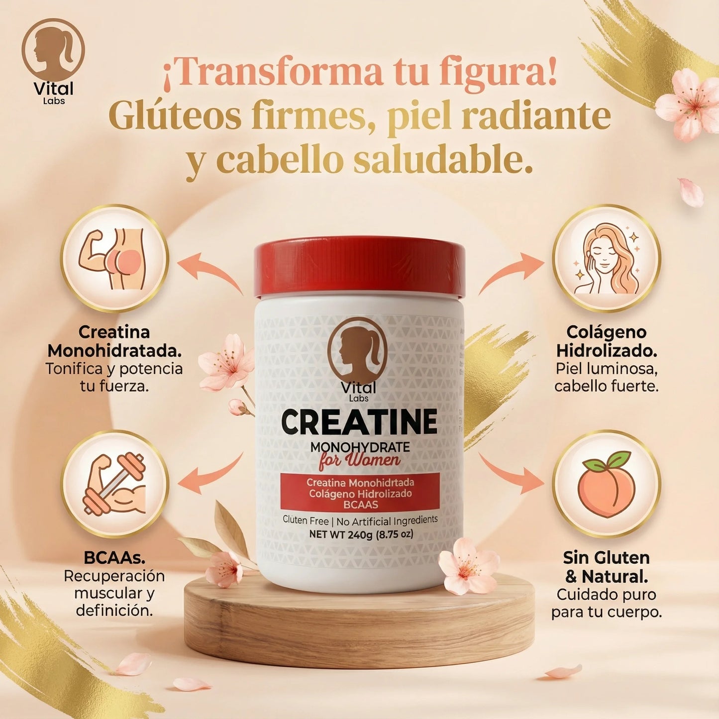 Creatina Monohidratada para mujeres